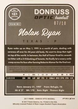 2017 Donruss Optic - Gold #161 Nolan Ryan Back