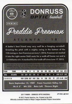 2017 Donruss Optic - Holo #69 Freddie Freeman Back