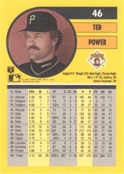 1991 Fleer #46 Ted Power Back