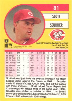 1991 Fleer #81 Scott Scudder Back