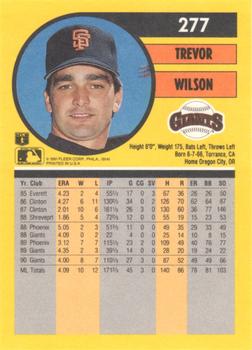 1991 Fleer #277 Trevor Wilson Back