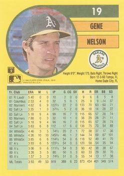 1991 Fleer #19 Gene Nelson Back
