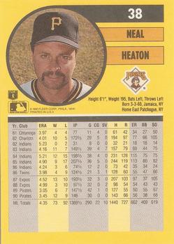 1991 Fleer #38 Neal Heaton Back