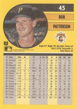 1991 Fleer #45 Bob Patterson Back