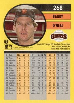 1991 Fleer #268 Randy O'Neal Back