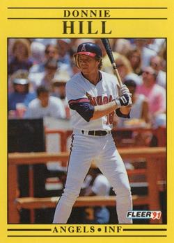 1991 Fleer #316 Donnie Hill Front