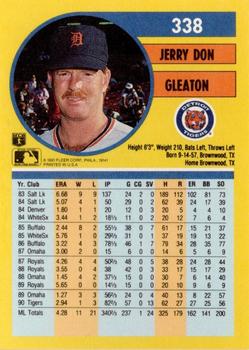 1991 Fleer #338 Jerry Don Gleaton Back