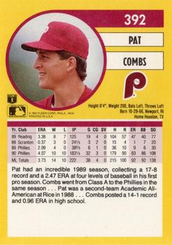 1991 Fleer #392 Pat Combs Back