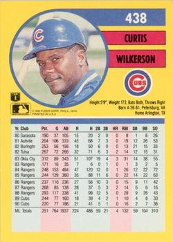1991 Fleer #438 Curtis Wilkerson Back