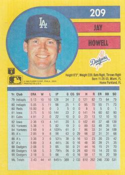 1991 Fleer #209 Jay Howell Back