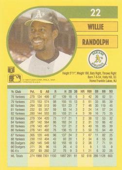 1991 Fleer #22 Willie Randolph Back