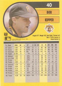 1991 Fleer #40 Bob Kipper Back