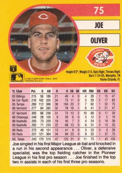 1991 Fleer #75 Joe Oliver Back
