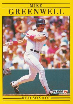 1991 Fleer #96 Mike Greenwell Front
