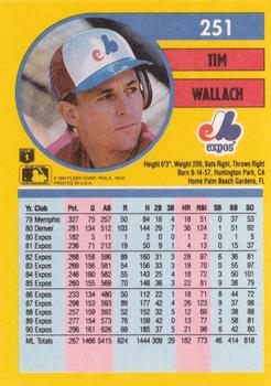 1991 Fleer #251 Tim Wallach Back