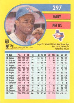 1991 Fleer #297 Gary Pettis Back
