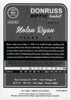 2017 Donruss Optic - Red #161 Nolan Ryan Back