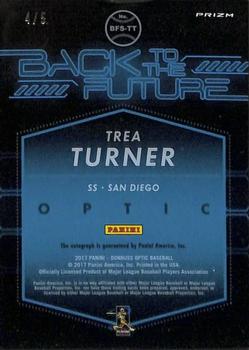 2017 Donruss Optic - Back to the Future Signatures Green #BFS-TT Trea Turner Back