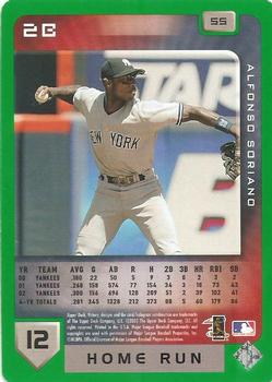 2003 Upper Deck Victory - Tier 1 Green #55 Alfonso Soriano Back