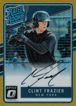 2017 Donruss Optic - Rated Rookies Signatures Gold #RRS-CL Clint Frazier Front