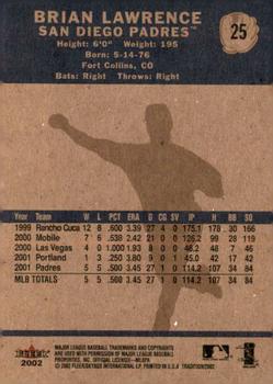 2002 Fleer Tradition #25 Brian Lawrence Back