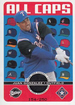 2003 Upper Deck Vintage - All Caps #AC-JG Juan Gonzalez Front