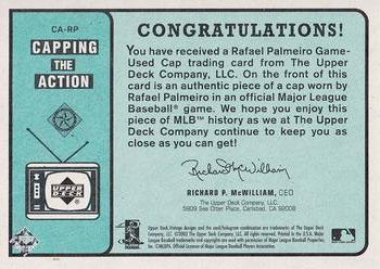 2003 Upper Deck Vintage - Capping the Action #CA-RP Rafael Palmeiro Back
