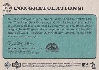 2003 Upper Deck Vintage - Dropping the Hammer #DH-LW Larry Walker Back