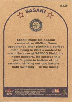2002 Fleer Tradition Update #U325 Kazuhiro Sasaki Back