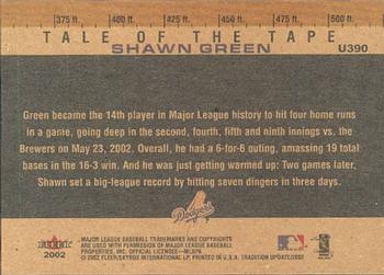 2002 Fleer Tradition Update #U390 Shawn Green Back