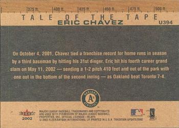 2002 Fleer Tradition Update #U394 Eric Chavez Back