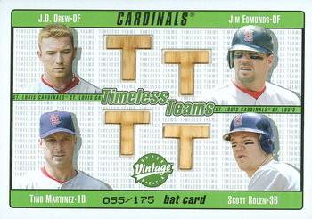 2003 Upper Deck Vintage - Timeless Teams #T-DEMR J.D. Drew / Jim Edmonds / Tino Martinez / Scott Rolen Front