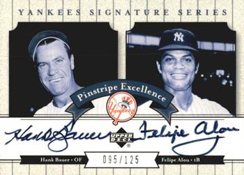 2003 Upper Deck Yankees Signature Series - Pinstripe Excellence Autographs #PE-BA Hank Bauer / Felipe Alou Front