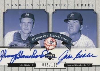 2003 Upper Deck Yankees Signature Series - Pinstripe Excellence Autographs #PE-GB Jake Gibbs / Johnny Blanchard Front