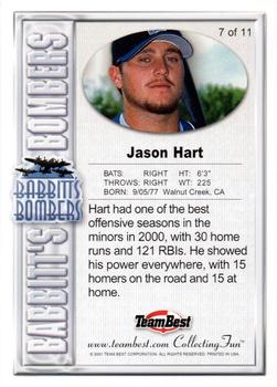 2001 Team Best - Babbitt's Bombers #7 Jason Hart Back