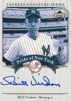2003 Upper Deck Yankees Signature Series - Pride of New York Autographs #PN-BV Bill Virdon Front