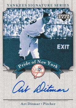 2003 Upper Deck Yankees Signature Series - Pride of New York Autographs #PN-DI Art Ditmar Front