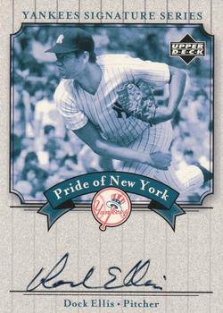 2003 Upper Deck Yankees Signature Series - Pride of New York Autographs #PN-EL Dock Ellis Front