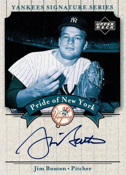2003 Upper Deck Yankees Signature Series - Pride of New York Autographs #PN-JB Jim Bouton Front