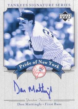 2003 Upper Deck Yankees Signature Series - Pride of New York Autographs #PN-MA Don Mattingly Front