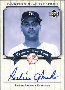 2003 Upper Deck Yankees Signature Series - Pride of New York Autographs #PN-RA Ruben Amaro Front