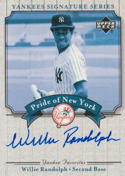 2003 Upper Deck Yankees Signature Series - Pride of New York Autographs #PN-WR Willie Randolph Front