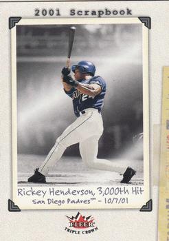 2002 Fleer Triple Crown #232 Rickey Henderson Front