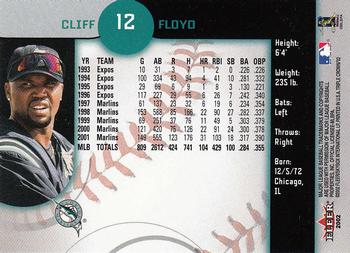 2002 Fleer Triple Crown #12 Cliff Floyd Back