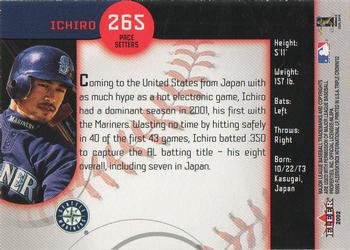 2002 Fleer Triple Crown #265 Ichiro Suzuki Back