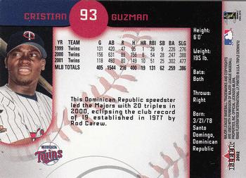 2002 Fleer Triple Crown #93 Cristian Guzman Back
