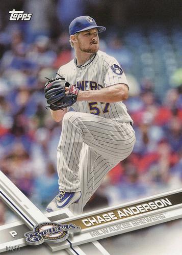 2017 Topps Milwaukee Brewers 5x7 #MIL-6 Chase Anderson Front