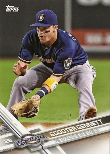 2017 Topps Milwaukee Brewers 5x7 #MIL-9 Scooter Gennett Front
