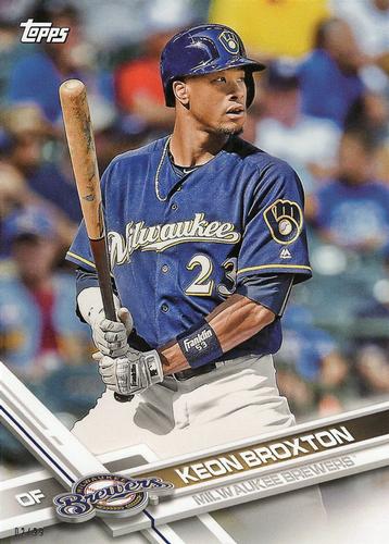 2017 Topps Milwaukee Brewers 5x7 #MIL-17 Keon Broxton Front