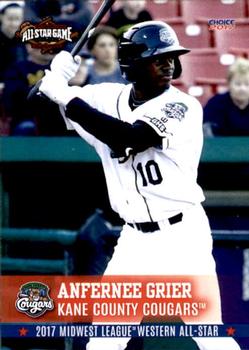 2017 Choice Midwest League All-Stars #51 Anfernee Grier Front